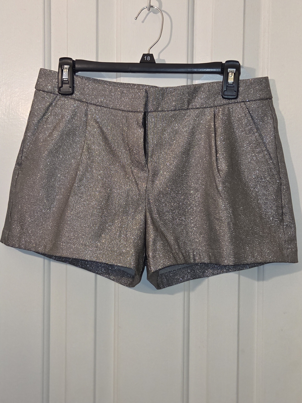Jennifer Lopez Women's Silver Metallic Sparkle Shorts.  Size 6.